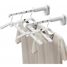Mini portant de voyage portable - Portant réglable et peu encombrant avec 6 cintres, pliable, adapté aux hôtels, balcons, camping,