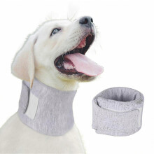 Dog Neck Brace Collar Adjustable Breathable Pet Recovery Collar for Cats & Dogs Post-Surgery Cone XS Gray