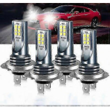 Kit de 4 bombillas LED H7 para faros delanteros, luz alta y baja, 220 W, 60000 lm, superbrillantes, luz blanca de 6000 K.