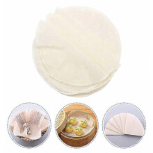 Lot de 20 lingettes vapeur en coton réutilisables et antiadhésives pour la cuisson des brioches à la vapeur