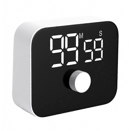 Self Regulated Rotary Timer with Silent Mode, Magnetic Back and Lanyard Hole, 99 Minute 59 Second Count Up/Down