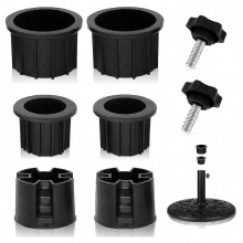 Umbrella Base Stabilizer Kit, 8-Piece Metal and Plastic Hole Ring Plug for Patio Umbrellas