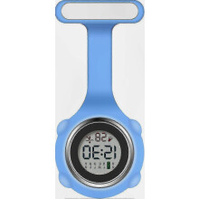 Horloge voor medisch personeel met clip, alarm en multifunctionele functies voor zorgverleners.