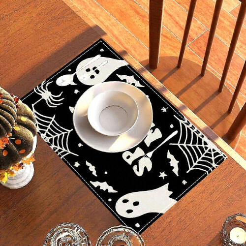 Set de 4 sets de table d'Halloween lavables, isolants thermiques et antidérapants 1
