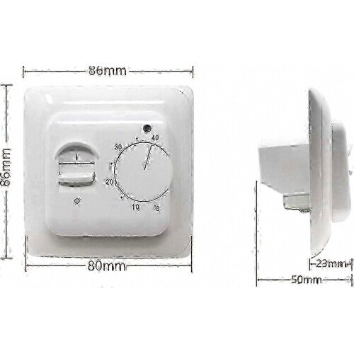 Mechanical Thermostat for Underfloor Heating with 3m Probe, 220V 16A Manual Temperature Control 2