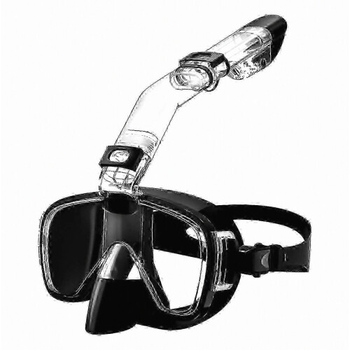 Folding Diving Mask Set, Silicone Material, Anti-Fog 180-Degree Panoramic with Camera Mount 1