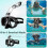 Folding Diving Mask Set, Silicone Material, Anti-Fog 180-Degree Panoramic with Camera Mount 5