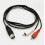 5-pin DIN male to 2RCA interface adapter, 0.5/1.5 meters, dual-line sequence 3
