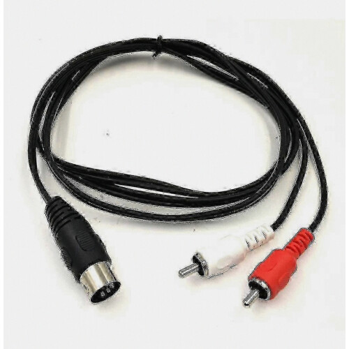 5-pin DIN male to 2RCA interface adapter, 0.5/1.5 meters, dual-line sequence 2