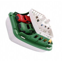Ensemble de véhicule à friction pour enfants avec bateau de transport maritime, jouet de voiture éducatif en ABS