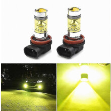 Bombillas de alta calidad 2x H11 H8 amarillas para faros antiniebla LED superbrillantes 4300K 100W 1500LM DRL para luces de señalización de coche
