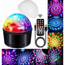 LED-Discolicht mit 9 Modi, automatischem Farbwechsel, DC 5 V, 9 W, Party-Ambientebeleuchtung
