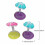Floating Drink Holders Inflatable Mushroom Coasters 3Pcs PVC Pool Party Cup Mat 2