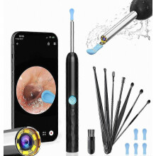 Kits d'extraction de cérumen sans fil WiFi avec caméra HD, kit de soins des oreilles à domicile, accessoires MultiEarPick pour le soin du cérumen