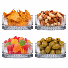 (Set of 4) 515ml Lined Glass Dessert Bowls Ice Cream Dish