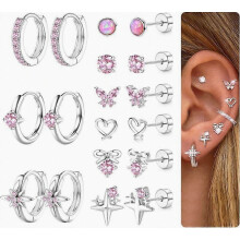 Hypoallergenic Flat Back Earrings for Women Men Surgical Steel Earring for Sensitive Ears, 14K Gold Plated Stainless Steel Flatback Stud Hoop Car