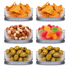 (Set of 6) 515ml Lined Glass Dessert Bowls Ice Cream Dish