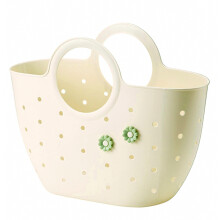 Cestino portaoggetti con fori di drenaggio, per doccia, con maniglie, ad asciugatura rapida, resistente all'acqua, portatile e spazioso, ideale p