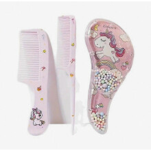 3x Unicorn Cartoon Comb for Children with Long, Curly HairTangle-Free, Gift for Her