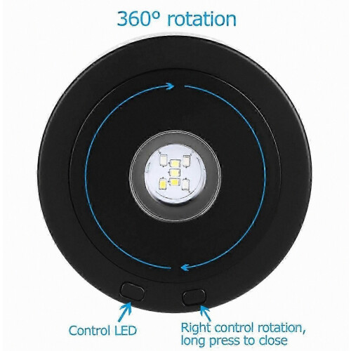 Rotating Crystal Display Stand with LED Light Base (Silver) 2