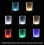 Rotating Crystal Display Stand with LED Light Base (Silver) 5