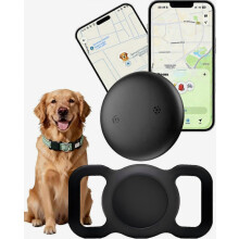 GPS Tracker for Dogs (iOS & Android), Smart Activity Real-Time Tracking | No Subscription Bluetooth Smart Finder Tag Works with Google Find Hub &