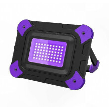 Oplaadbare zwarte lampen voor glowparty's, vissen, draadloze UV-schijnwerper voor buiten (1 stuk)
