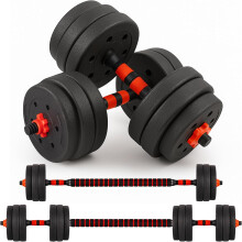 20KG Adjustable Dumbbell Barbell Set 2-in-1 Home Gym