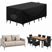 GOOGO Patio Furniture Cover 150x90x75cm Waterproof UV Resistant 420D Oxford Fabric Garden Table Chair Protective Cover