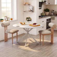 HOMCOM 120 cm Dining Table for 4, Industrial Kitchen Table with Steel Legs