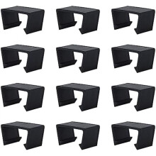 Suaywo 12 Pack Rattan Furniture Connector Clips for Outdoor Sofa Patio Sectional Couch Black Fasteners
