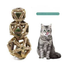 (Mint ball large) Silvervine Catnip Bell Ball Cat Toy Self-Play Teaser Chew Stick Kitten Toys Set