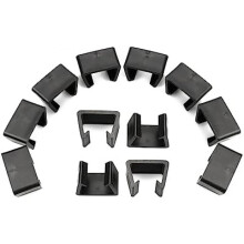 Hyakoz 12 Pieces Rattan Möbel Verbinder Gartenmöbel Verbinder Clips Polyrattan Möbel Clips for Patio Furniture Outdoor Couch Black Connection Clips