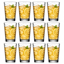 (Set of 12) 200ml Wave Pattern Clear Tumbler Glasses Gift Box