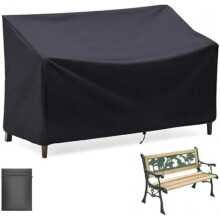 Garden Bench Cover 134x66x89cm 2 Seater Bench Cover 210D Oxford Waterproof Windproof UV Resistant Outdoor Furniture Cover