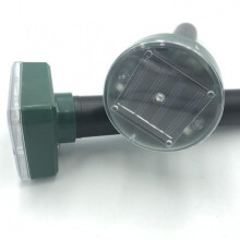 (Big black round) Solar Ultrasonic Animal Repellent Outdoor Cat Dog Bird Snake Repeller Waterproof