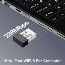 10X Adaptateur WiFi 6 Sans Fil AX286 802.11Ax 2,4 GHz, Pilote Gratuit, Carte RéSeau USB pour Ordinateur Win7/10/11, RéCepteur WiFi