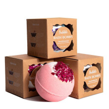 Shuyulan Dried Flower Bath Bomb Rose Milk Moisturizing 110g Essential Oil Bath Salt Ball for Hotel Home Spa Bubble