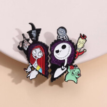 (XZ9009) Halloween Horror Metal Brooch Anime Cartoon Pin Creative Costume Accessory Commemorative Badge