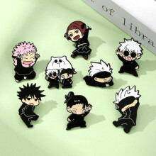 (CZ3308-1) Jujutsu Kaisen Brooch Gojo Satoru Enamel Alloy Pin Anime DIY Badge Accessory