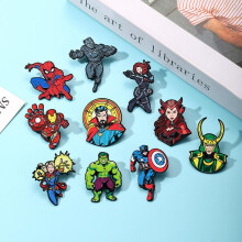 (Cz3827-4 iron man) Superhero Anime Cartoon Brooch Pin Avengers Movie Merchandise Backpack Decoration