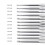 Stainless Steel Crochet Hooks Set Single-Ended Knitting Tools Complete Sizes Silver 12Pcs 1