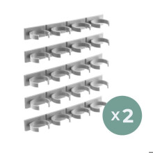 Porta-spezie adesivo - INNOVAGOODS - Barattolo per spezie divisibile (2 pz) - 40 barattoli - Gel Nano PU - Grigio
