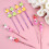 (pink) Crochet Hook Set DIY Yarn Knitting Tools Creative Craft Kit Ergonomic Handles for Beginners 2