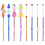 (blue) Crochet Hook Set DIY Yarn Knitting Tools Creative Craft Kit Ergonomic Handles for Beginners 3