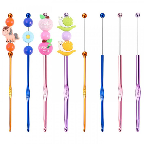 (blue) Crochet Hook Set DIY Yarn Knitting Tools Creative Craft Kit Ergonomic Handles for Beginners 2