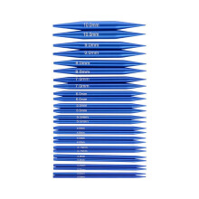 Interchangeable Circular Knitting Needles Set Aluminum Oxide Rotating Cable Blue Weaving Tool Kit Crochet Hooks Multiple Sizes DIY Handmade