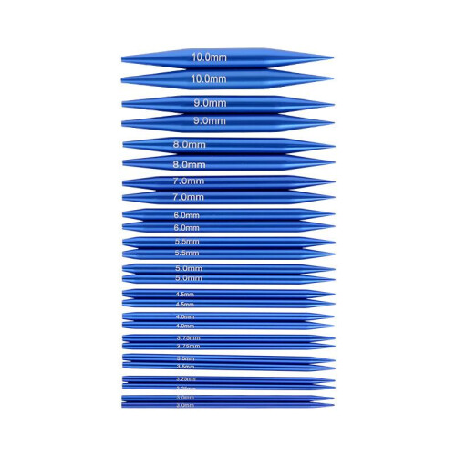 Interchangeable Circular Knitting Needles Set Aluminum Oxide Rotating Cable Blue Weaving Tool Kit Crochet Hooks Multiple Sizes DIY Handmade