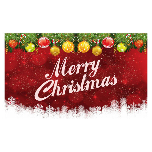 Christmas Backdrop Red Santa Tree Photo Background
