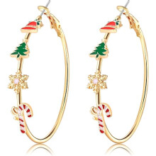 Holiday Hoop Earrings for Women Thanksgiving Christmas Fall